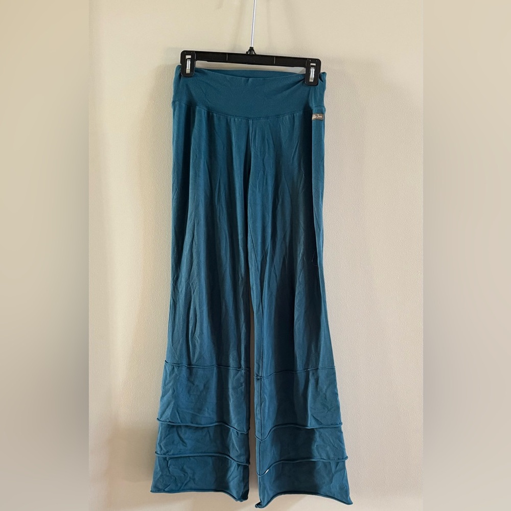 Teal Matilda Jane Ladies Ruffle-Leg Pants